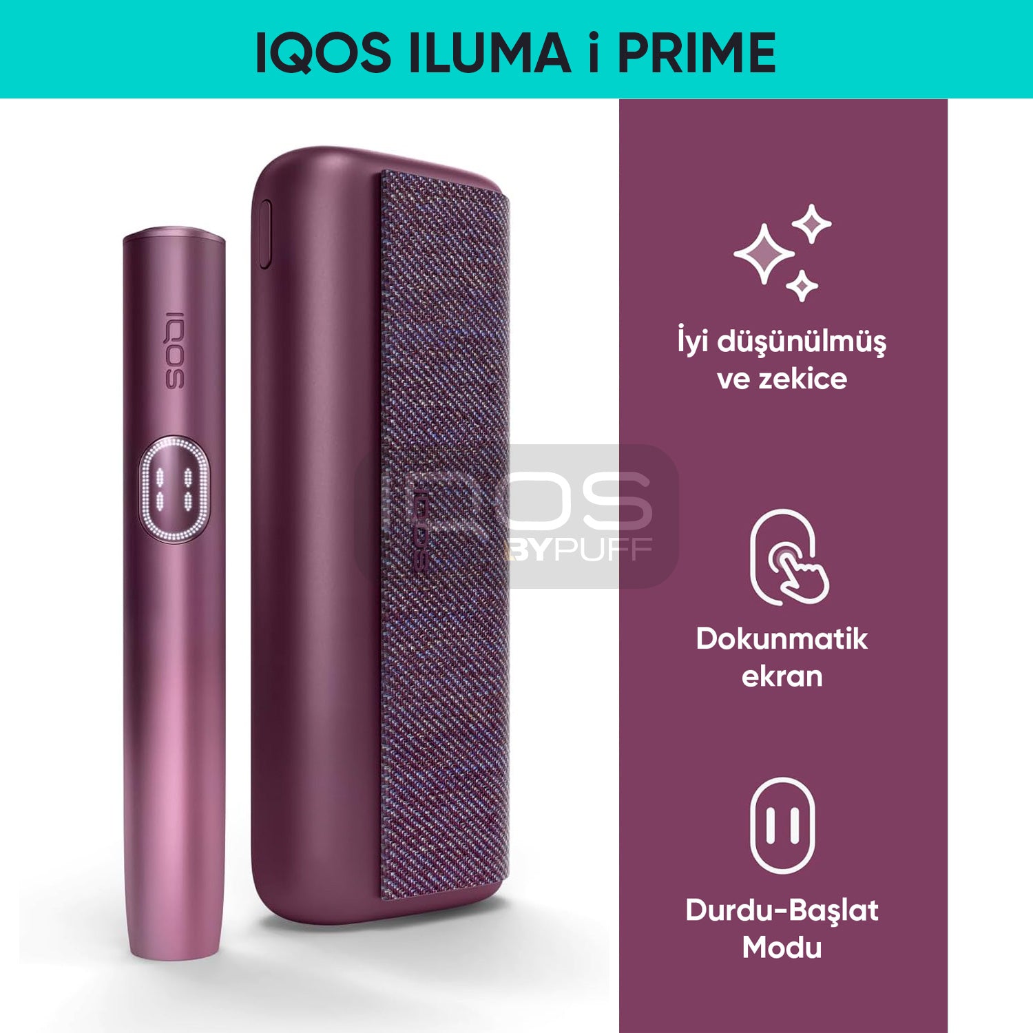 BURGUNDY (BORDO) | IQOS ILUMA i PRIME Cihazı
