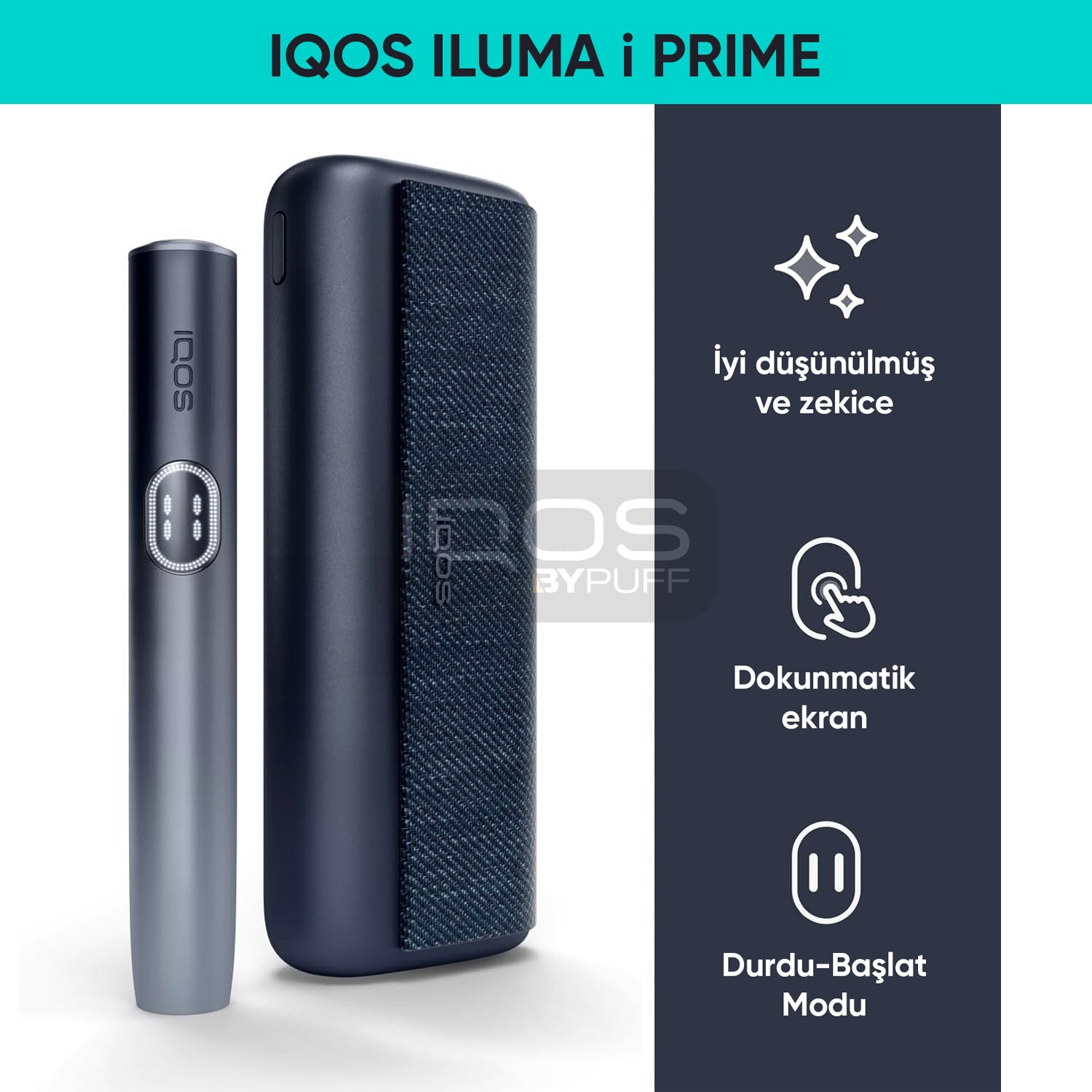 BLACK (SİYAH) | IQOS ILUMA i PRIME Cihazı
